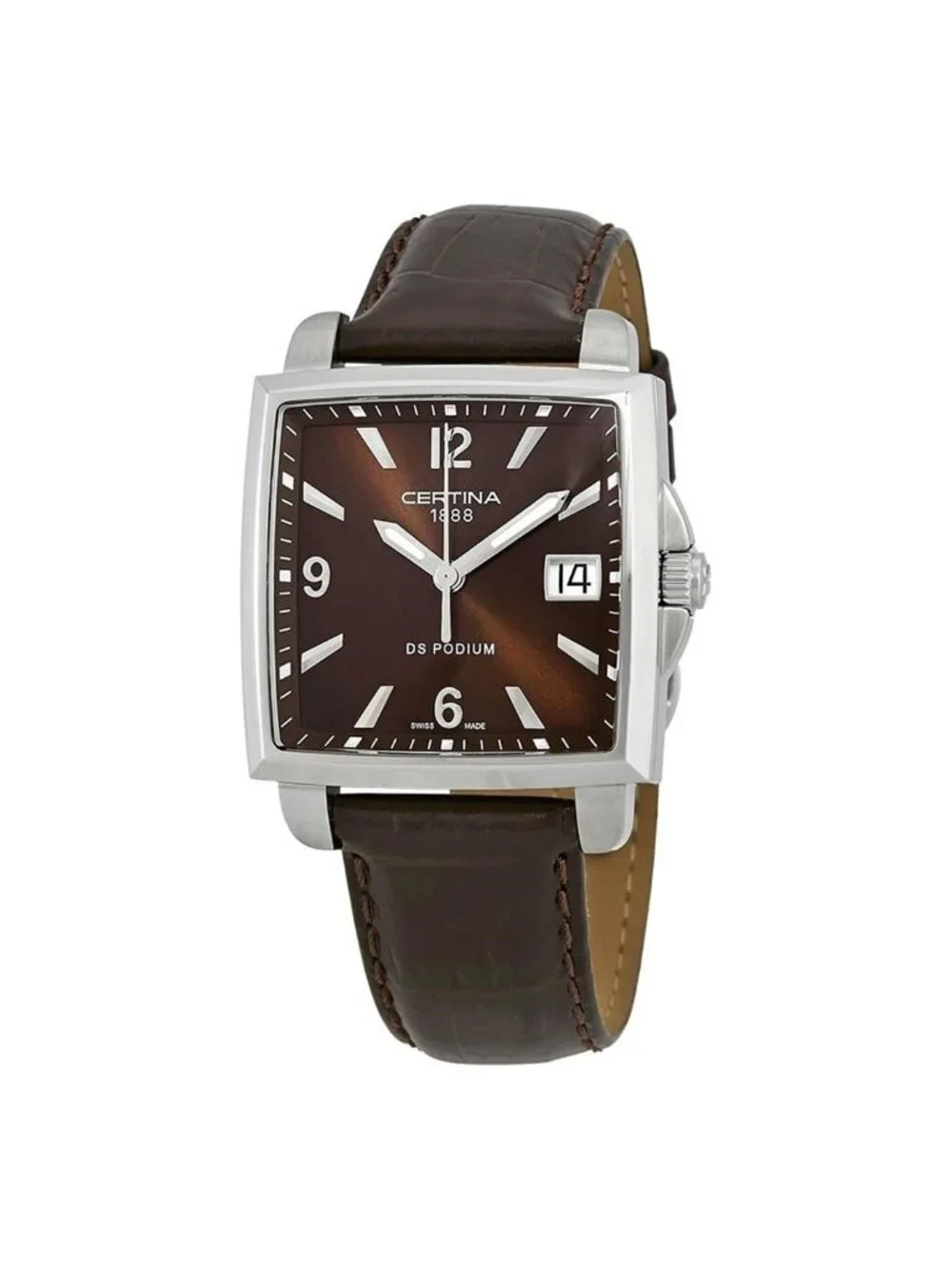 NWT Certina DS Podium Square Brown Dial Ladies Watch